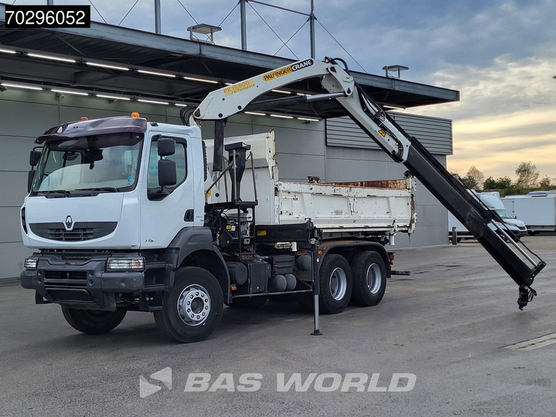 Renault Kerax 370 6X4 Palfinger PK15500 Crane Kran 2-side Tipper Retarder Manual Euro 4 - Damperli kamyon, Vinçli kamyon: fotoğraf 3 Renault Kerax 370 6X4 Palfinger PK15500 Crane Kran 2-side Tipper Retarder Manual Euro 4 - Damperli kamyon, Vinçli kamyon: fotoğraf 3