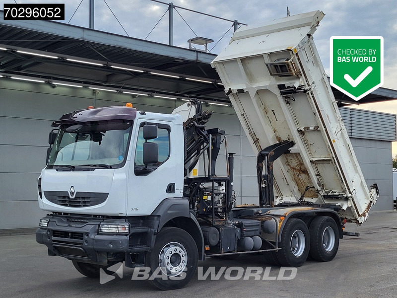 Renault Kerax 370 6X4 Palfinger PK15500 Crane Kran 2-side Tipper Retarder Manual Euro 4 - Damperli kamyon, Vinçli kamyon: fotoğraf 1 Renault Kerax 370 6X4 Palfinger PK15500 Crane Kran 2-side Tipper Retarder Manual Euro 4 - Damperli kamyon, Vinçli kamyon: fotoğraf 1