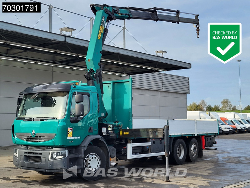 Renault Premium 380 6X2 Palfinger PK20002 Crane Kran Lift+Steering Axle Air suspension Euro 5 - Sal/ Açık kasa kamyon, Vinçli kamyon: fotoğraf 1 Renault Premium 380 6X2 Palfinger PK20002 Crane Kran Lift+Steering Axle Air suspension Euro 5 - Sal/ Açık kasa kamyon, Vinçli kamyon: fotoğraf 1