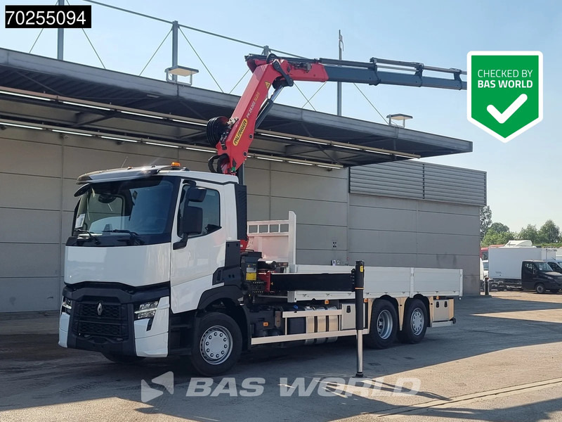 Renault T 440 6X2 Palfinger PK24.001 SLD Kran Crane Lift+Lenkasche Euro 6 - Sal/ Açık kasa kamyon, Vinçli kamyon: fotoğraf 1 Renault T 440 6X2 Palfinger PK24.001 SLD Kran Crane Lift+Lenkasche Euro 6 - Sal/ Açık kasa kamyon, Vinçli kamyon: fotoğraf 1