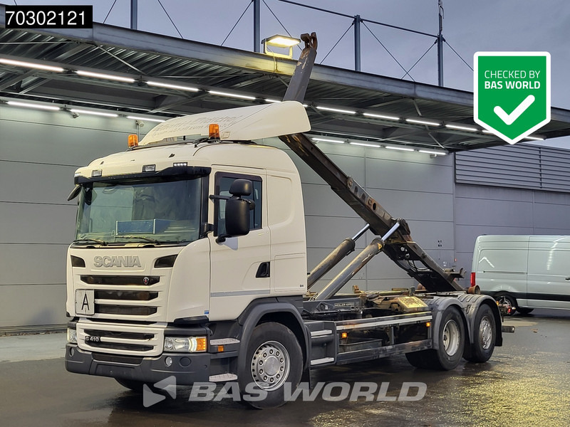 Scania G410 6X2 20tons Meiller containersystem Lift+steering Axle Retarder Euro 6 - Kancalı yükleyici kamyon: fotoğraf 1 Scania G410 6X2 20tons Meiller containersystem Lift+steering Axle Retarder Euro 6 - Kancalı yükleyici kamyon: fotoğraf 1