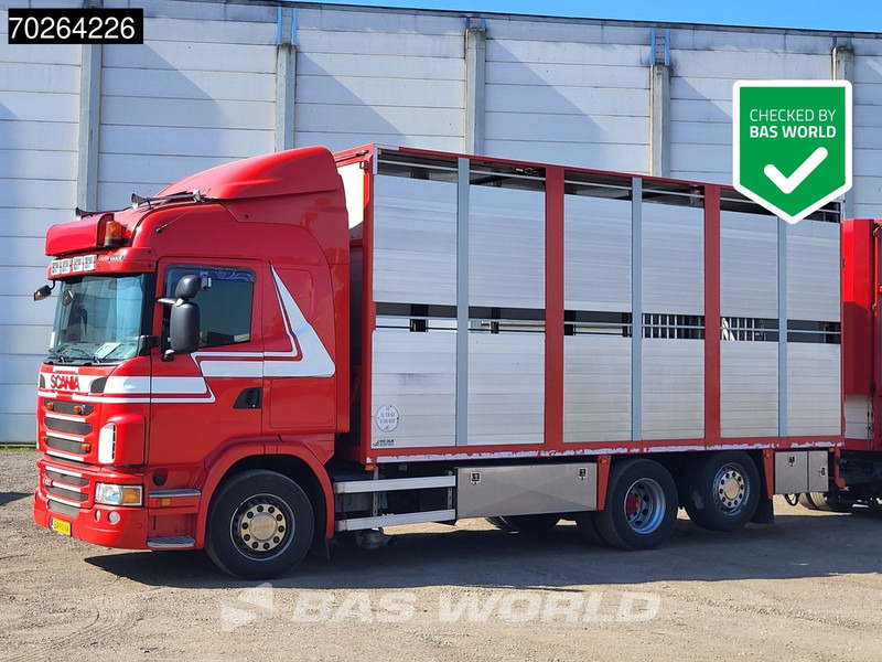 Scania G420 6X2 Van Dijk Cattle transport Liftable floor Lift-Asche Euro 5 - Kapalı kasa kamyon: fotoğraf 1 Scania G420 6X2 Van Dijk Cattle transport Liftable floor Lift-Asche Euro 5 - Kapalı kasa kamyon: fotoğraf 1