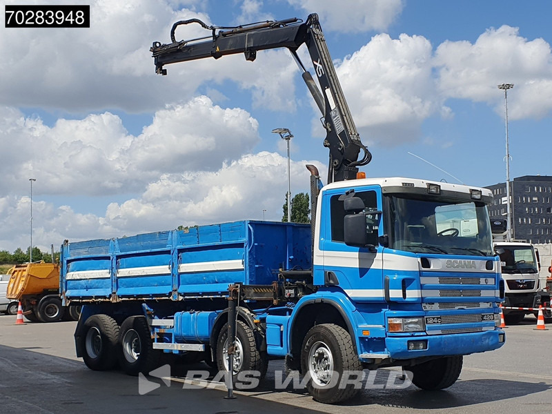 Scania G420 8X4 15m3 tipper Hiab 144 Crane Steelsuspension Manual Big-Axle Euro 3 - Damperli kamyon, Vinçli kamyon: fotoğraf 3 Scania G420 8X4 15m3 tipper Hiab 144 Crane Steelsuspension Manual Big-Axle Euro 3 - Damperli kamyon, Vinçli kamyon: fotoğraf 3