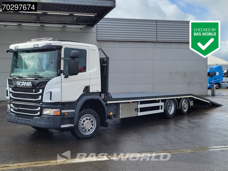 Scania P320 P 6X2 Machine transporter Winch Lift+Steering Axle Euro 6 - Araba taşıyıcı kamyon: fotoğraf 1 Scania P320 P 6X2 Machine transporter Winch Lift+Steering Axle Euro 6 - Araba taşıyıcı kamyon: fotoğraf 1