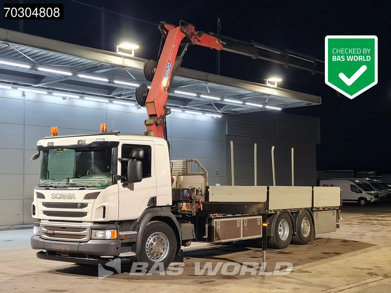 Scania P360 P 6X2 HMF 1820-K4 Kran Crane Lift+Steering Axle Air Suspension Euro 6 - Sal/ Açık kasa kamyon, Vinçli kamyon: fotoğraf 1 Scania P360 P 6X2 HMF 1820-K4 Kran Crane Lift+Steering Axle Air Suspension Euro 6 - Sal/ Açık kasa kamyon, Vinçli kamyon: fotoğraf 1