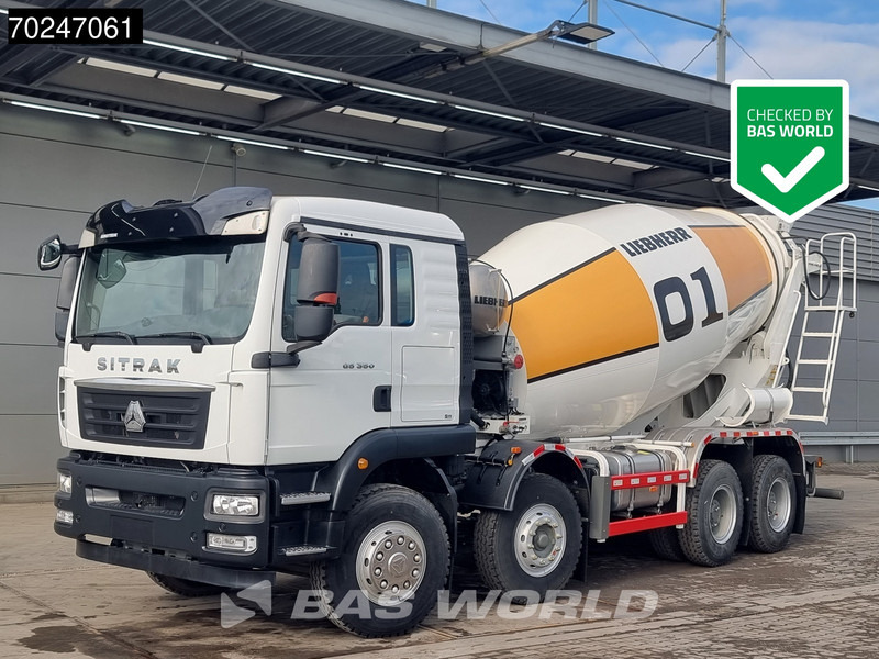 Sitrak G5 350 8X4 NEW! 8m3 Liebherr Mixer Big-Axle Steel Suspension - Transmikser: fotoğraf 1 Sitrak G5 350 8X4 NEW! 8m3 Liebherr Mixer Big-Axle Steel Suspension - Transmikser: fotoğraf 1