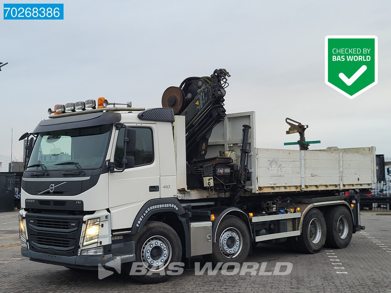 Volvo FM 410 8X4 211EP-5 HIDUO Kran Crane Steel suspension VEB Euro 6 - Kancalı yükleyici kamyon, Vinçli kamyon: fotoğraf 2 Volvo FM 410 8X4 211EP-5 HIDUO Kran Crane Steel suspension VEB Euro 6 - Kancalı yükleyici kamyon, Vinçli kamyon: fotoğraf 2