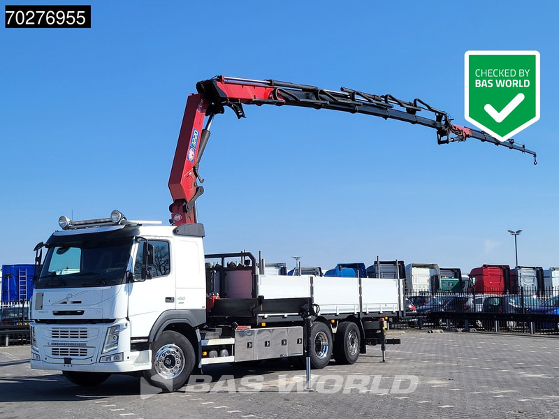 Volvo FM 450 6X2 HMF 3220 Crane Kran Lift-Lenkachse VEB+ Euro 6 - Sal/ Açık kasa kamyon, Vinçli kamyon: fotoğraf 1 Volvo FM 450 6X2 HMF 3220 Crane Kran Lift-Lenkachse VEB+ Euro 6 - Sal/ Açık kasa kamyon, Vinçli kamyon: fotoğraf 1