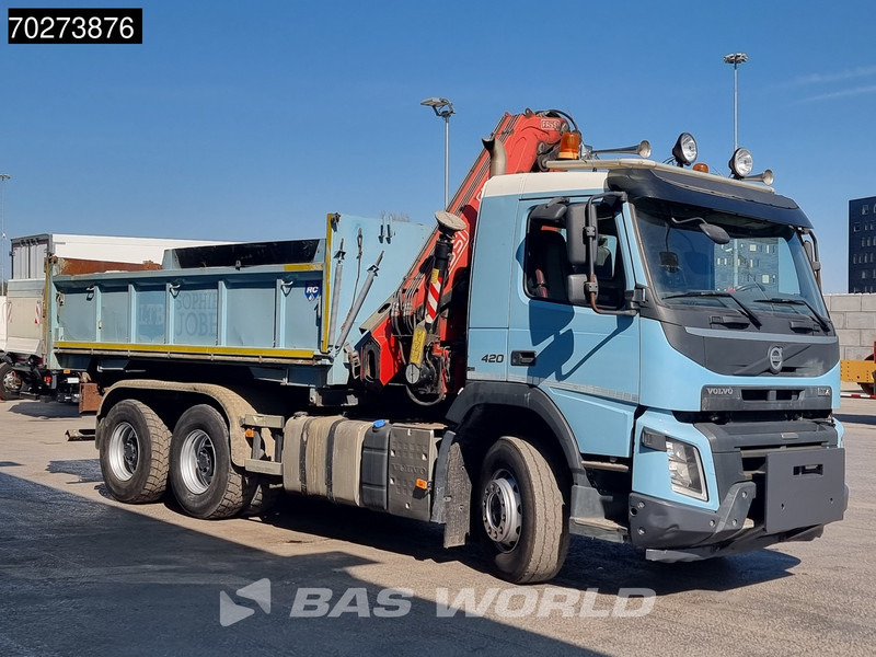 Damperli kamyon, Vinçli kamyon Volvo FMX 420 6X4 Fassi F155A.2.22 Crane 9m3 Big-Axle Automatic Euro 5: fotoğraf 15