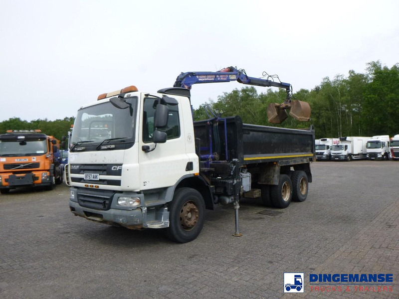 DAF CF 75.310 6x4 RHD tipper + HMF 1144 K-1 + grapple - Vinçli kamyon: fotoğraf 5 DAF CF 75.310 6x4 RHD tipper + HMF 1144 K-1 + grapple - Vinçli kamyon: fotoğraf 5