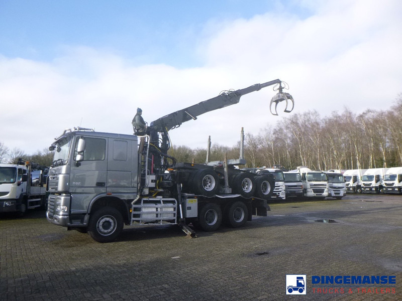 DAF XF 105.510 6x4 + Loglift F281S83 crane / timber truck + dolly - Vinçli kamyon: fotoğraf 3 DAF XF 105.510 6x4 + Loglift F281S83 crane / timber truck + dolly - Vinçli kamyon: fotoğraf 3