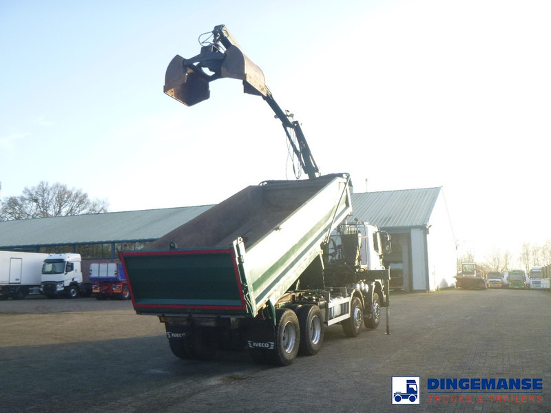 Iveco AD340T36 8x4 RHD tipper + HMF 1244 Z1 - Vinçli kamyon: fotoğraf 3 Iveco AD340T36 8x4 RHD tipper + HMF 1244 Z1 - Vinçli kamyon: fotoğraf 3