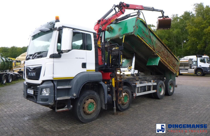 MAN TGS 35.400 8X4 RHD tipper + Palfinger Epsilon M125L - Vinçli kamyon: fotoğraf 1 MAN TGS 35.400 8X4 RHD tipper + Palfinger Epsilon M125L - Vinçli kamyon: fotoğraf 1