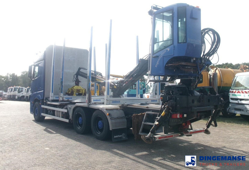 Mercedes-Benz Actros 2663 6x4 Euro 6 loglift F96 crane timber truck - Tomruk kamyonu, Vinçli kamyon: fotoğraf 3 Mercedes-Benz Actros 2663 6x4 Euro 6 loglift F96 crane timber truck - Tomruk kamyonu, Vinçli kamyon: fotoğraf 3