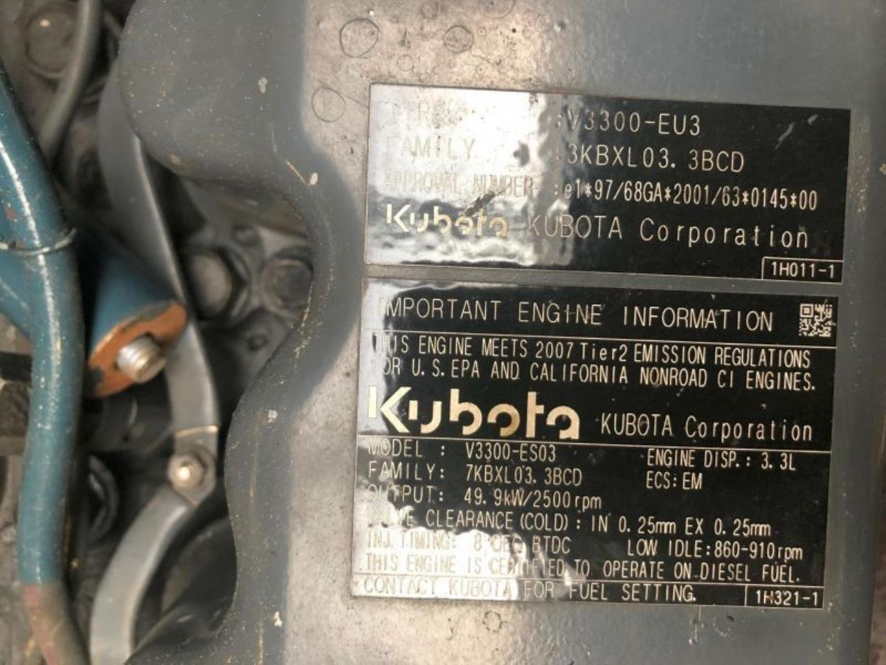 Kubota V3300-EU3 - Motor: fotoğraf 3 Kubota V3300-EU3 - Motor: fotoğraf 3