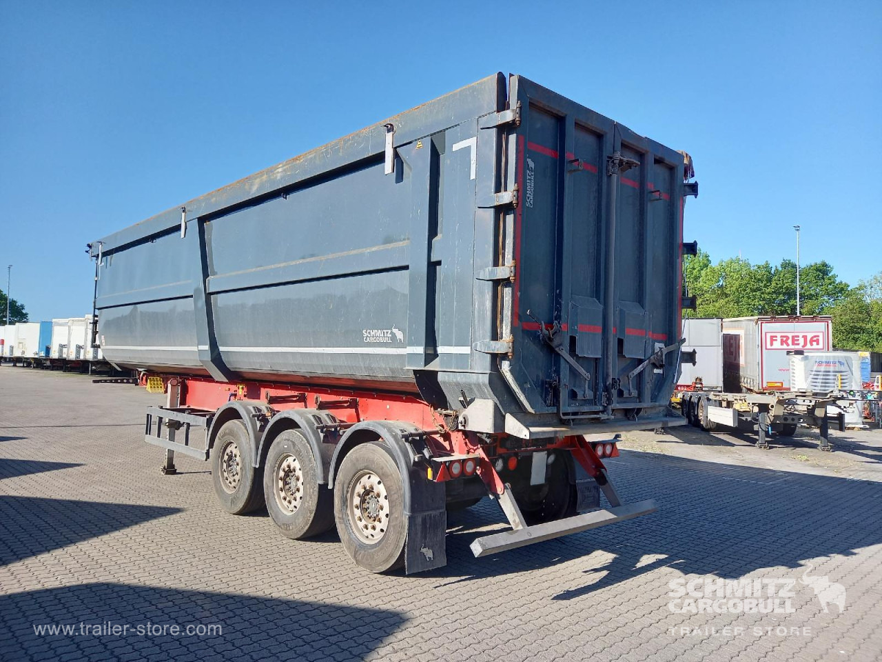 Damperli dorse SCHMITZ Auflieger Kipper Stahlrundmulde 53m³: fotoğraf 8