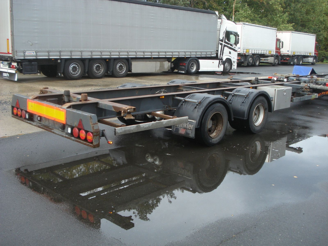 Krebs Jumbo Tandem für 7,82 WBs - Konteynır taşıyıcı/ Yedek karoser römork: fotoğraf 3 Krebs Jumbo Tandem für 7,82 WBs - Konteynır taşıyıcı/ Yedek karoser römork: fotoğraf 3