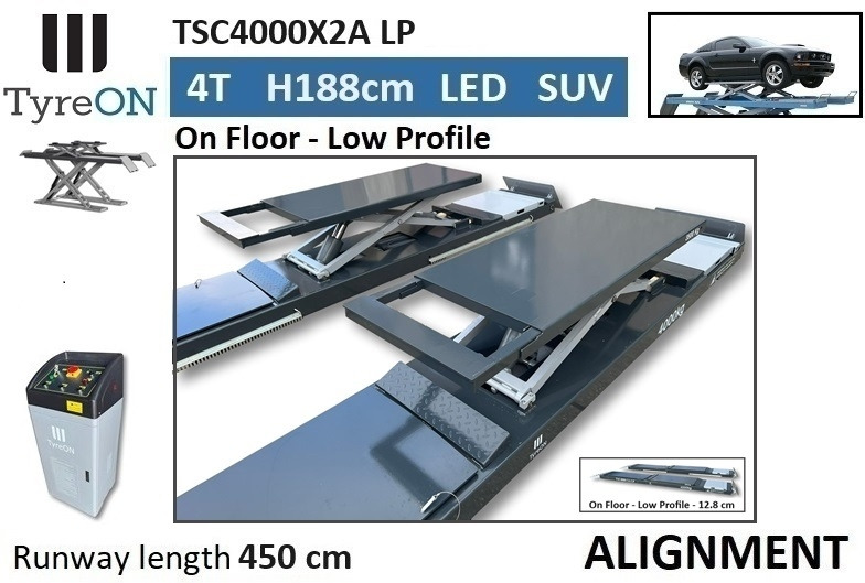 TSC4000X2A LP wheel alignment lift - On floor - Free wheel lifting system - 4.5 m lightened runways (65 cm wide) - Low profile - 4T - Garaj ekipman: fotoğraf 5 TSC4000X2A LP wheel alignment lift - On floor - Free wheel lifting system - 4.5 m lightened runways (65 cm wide) - Low profile - 4T - Garaj ekipman: fotoğraf 5