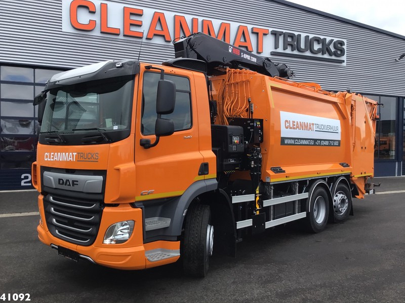 DAF FAN CF 340 Hiab 23 ton/meter laadkraan Welvaarts weighing system - Çöp kamyonu: fotoğraf 1 DAF FAN CF 340 Hiab 23 ton/meter laadkraan Welvaarts weighing system - Çöp kamyonu: fotoğraf 1