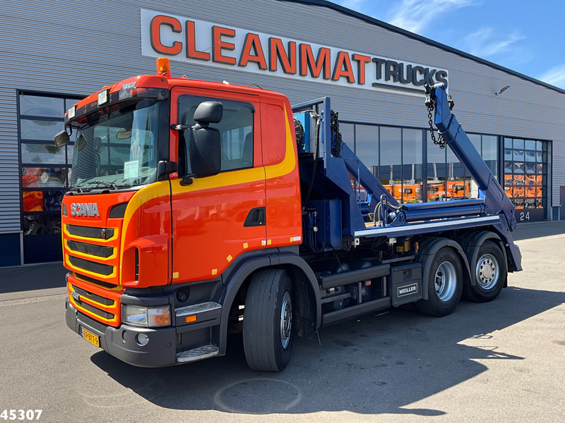 Scania G 440 6x2 Meiller 16 Tons portaalarmsysteem - Hidrolift kamyon: fotoğraf 1 Scania G 440 6x2 Meiller 16 Tons portaalarmsysteem - Hidrolift kamyon: fotoğraf 1