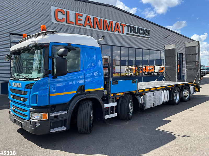 Scania P 410 8x2 Euro 6 Retarder Autotransporter met hydraulische oprijrampen - Araba taşıyıcı kamyon: fotoğraf 1 Scania P 410 8x2 Euro 6 Retarder Autotransporter met hydraulische oprijrampen - Araba taşıyıcı kamyon: fotoğraf 1