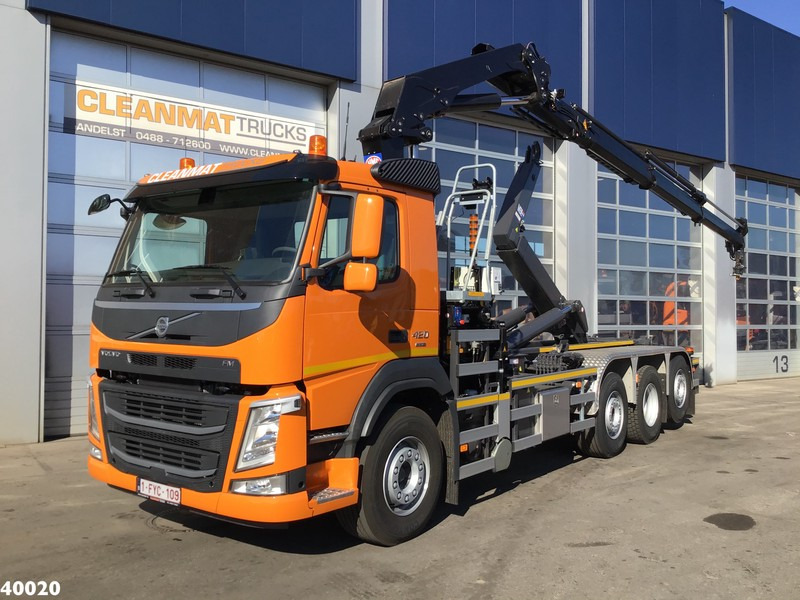 Volvo FM 420 8x2 HMF 28 ton/meter laadkraan Welvaarts weighing system - Kancalı yükleyici kamyon, Vinçli kamyon: fotoğraf 1 Volvo FM 420 8x2 HMF 28 ton/meter laadkraan Welvaarts weighing system - Kancalı yükleyici kamyon, Vinçli kamyon: fotoğraf 1