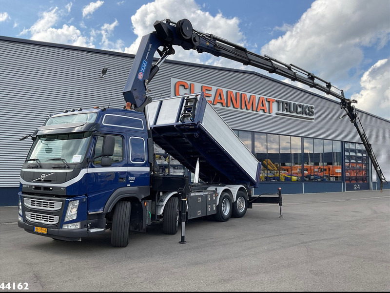 Volvo FM 500 Euro 6 HMF 50 Tonmeter laadkraan + Fly-Jib - Damperli kamyon, Vinçli kamyon: fotoğraf 1 Volvo FM 500 Euro 6 HMF 50 Tonmeter laadkraan + Fly-Jib - Damperli kamyon, Vinçli kamyon: fotoğraf 1