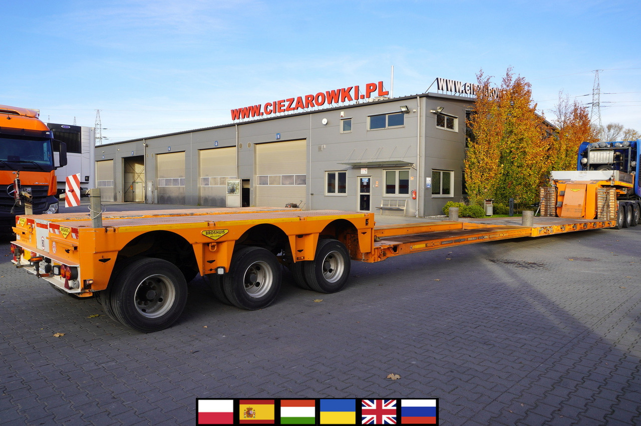 BROSHUIS 3ABD-48 61.0t TiefBet low-loader semi-trailer / 40 tons cap. / 3 steering axles / hydraulic suspension - Alçak çerçeveli platform dorse: fotoğraf 1 BROSHUIS 3ABD-48 61.0t TiefBet low-loader semi-trailer / 40 tons cap. / 3 steering axles / hydraulic suspension - Alçak çerçeveli platform dorse: fotoğraf 1