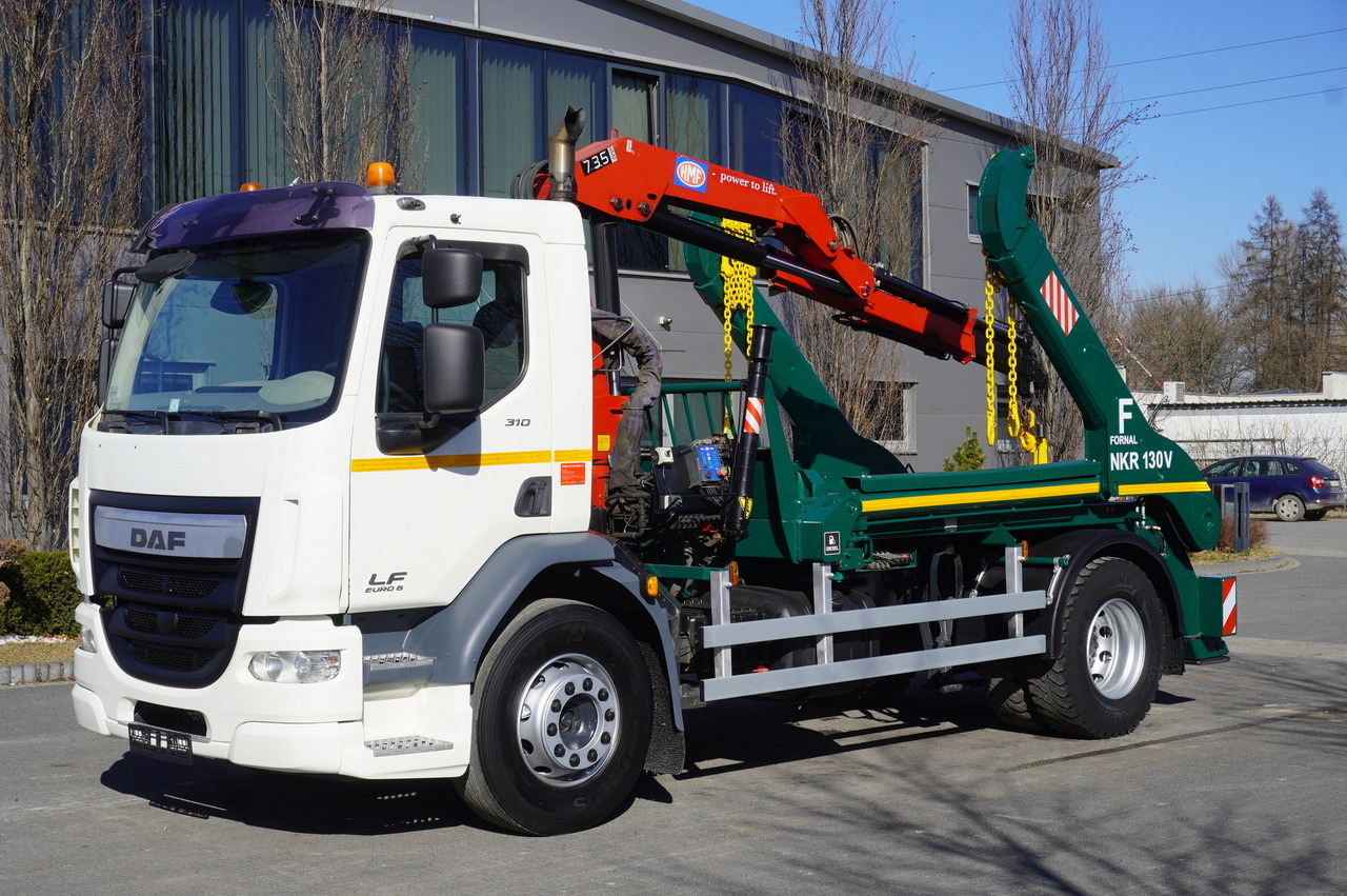 DAF LF 18.310 E6 / Skip loader Fornal NKR 130V / HDS HMF 735 K2 / Manual gearbox - Vinçli kamyon: fotoğraf 1 DAF LF 18.310 E6 / Skip loader Fornal NKR 130V / HDS HMF 735 K2 / Manual gearbox - Vinçli kamyon: fotoğraf 1