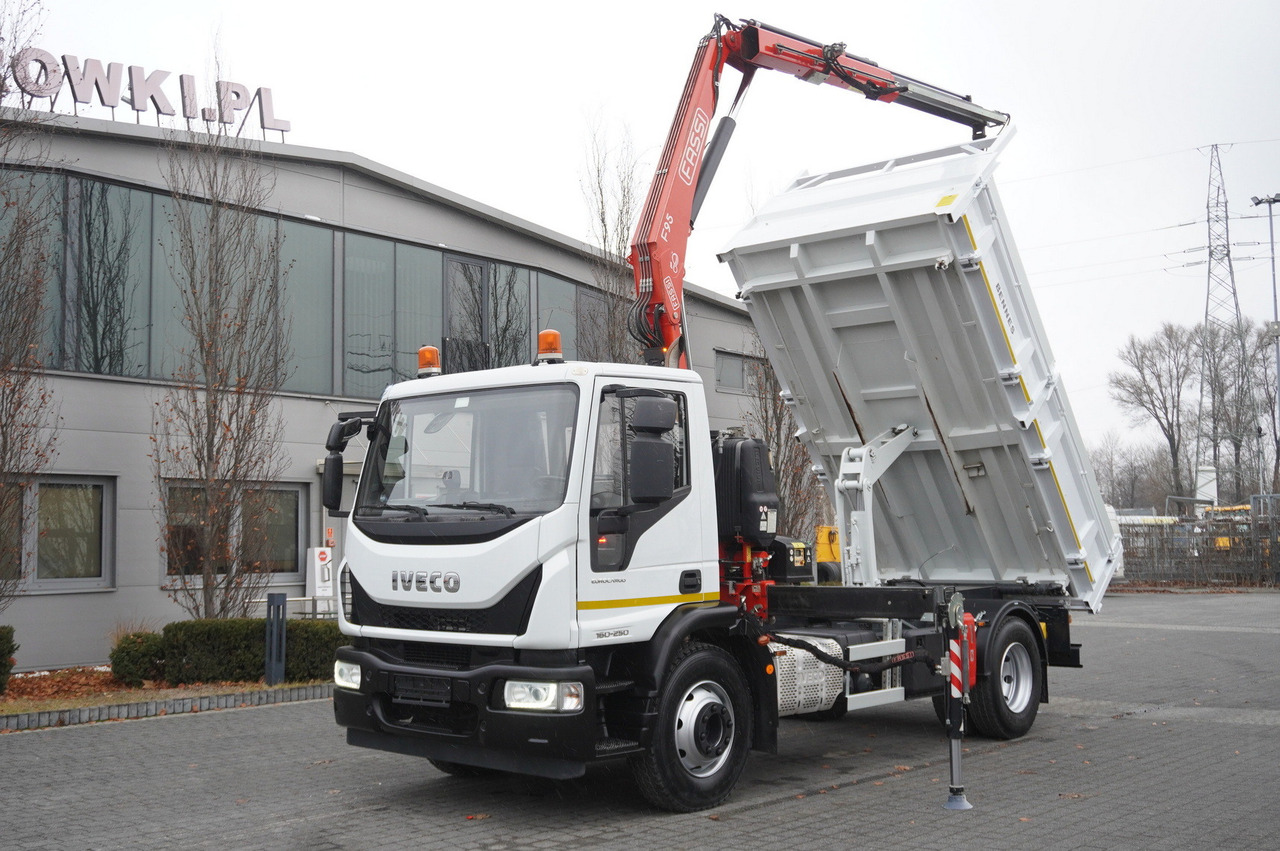 IVECO Eurocargo 160-250 E6/ Fassi crane / 3-sided tipper / mileage 47 thousand. km! - Damperli kamyon, Vinçli kamyon: fotoğraf 1 IVECO Eurocargo 160-250 E6/ Fassi crane / 3-sided tipper / mileage 47 thousand. km! - Damperli kamyon, Vinçli kamyon: fotoğraf 1