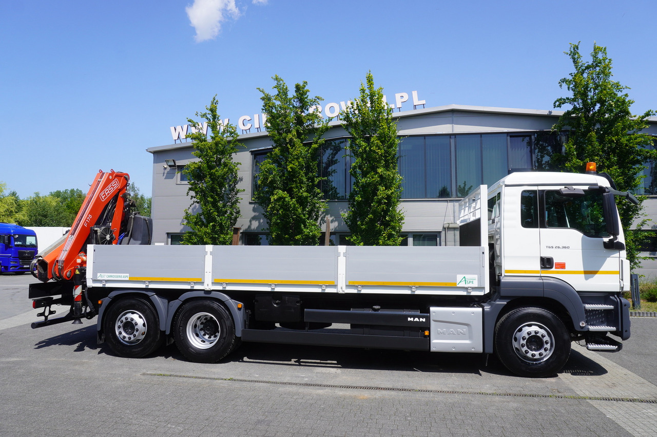 MAN TGS 26.360 Flatbed / Fassi F175 7.7 T / steered 3rd axle - Vinçli kamyon: fotoğraf 3 MAN TGS 26.360 Flatbed / Fassi F175 7.7 T / steered 3rd axle - Vinçli kamyon: fotoğraf 3