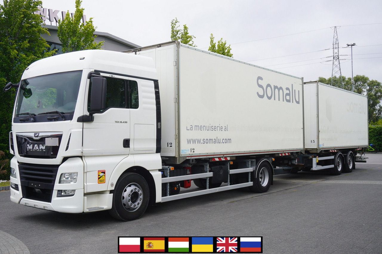 MAN TGX 18.430 / 18 EPAL box / Fruehauf 18 EPAL box trailer / 2021 - Kapalı kasa kamyon: fotoğraf 1 MAN TGX 18.430 / 18 EPAL box / Fruehauf 18 EPAL box trailer / 2021 - Kapalı kasa kamyon: fotoğraf 1