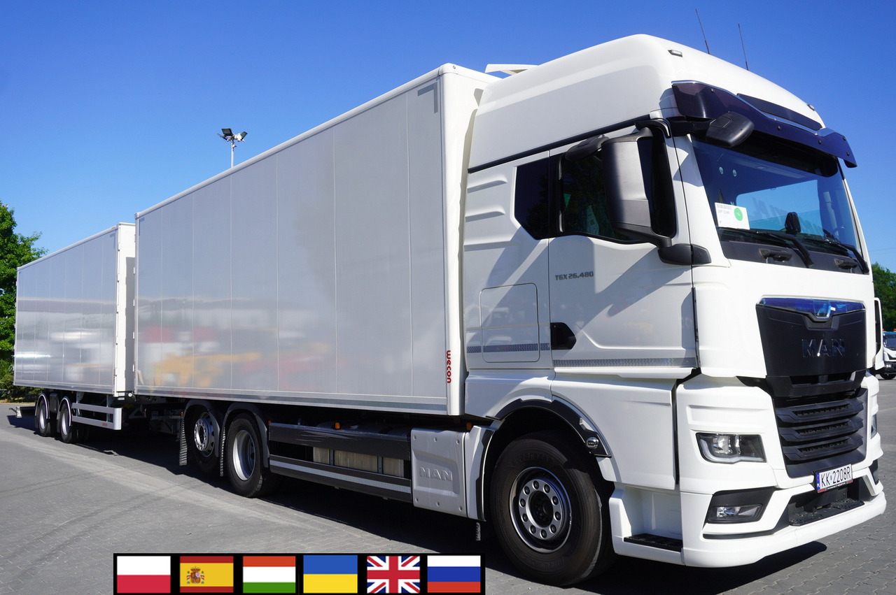 MAN TGX 26.480 6×2-2 LL CH NEW / 19 EPAL box / New Wecon walkthrough box trailer 19 EPAL / 2025.06 !!! - Kapalı kasa kamyon: fotoğraf 1 MAN TGX 26.480 6×2-2 LL CH NEW / 19 EPAL box / New Wecon walkthrough box trailer 19 EPAL / 2025.06 !!! - Kapalı kasa kamyon: fotoğraf 1