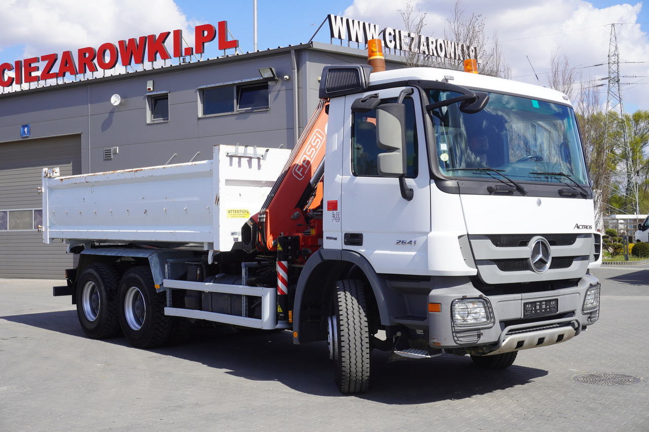 Sal/ Açık kasa kamyon, Vinçli kamyon MERCEDES-BENZ Actros 2641 6×4 E5 / Crane / Dumper / 110000 km!: fotoğraf 8