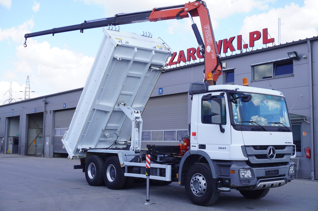 MERCEDES-BENZ Actros 2641 6×4 E5 / Crane / Dumper / 110000 km! - Sal/ Açık kasa kamyon, Vinçli kamyon: fotoğraf 1 MERCEDES-BENZ Actros 2641 6×4 E5 / Crane / Dumper / 110000 km! - Sal/ Açık kasa kamyon, Vinçli kamyon: fotoğraf 1