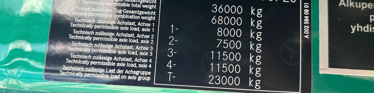 Mercedes-Benz Arocs 3563 8 × 4 / 630 HP / steered axle / Logging superstructure - Vinçli kamyon: fotoğraf 2 Mercedes-Benz Arocs 3563 8 × 4 / 630 HP / steered axle / Logging superstructure - Vinçli kamyon: fotoğraf 2