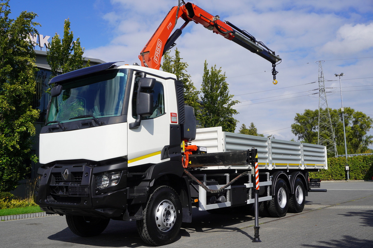 RENAULT K380 6×4 / FASSI F175 crane 7.85 t / 120 thousand km! / 2-sided tipper - Damperli kamyon, Vinçli kamyon: fotoğraf 4 RENAULT K380 6×4 / FASSI F175 crane 7.85 t / 120 thousand km! / 2-sided tipper - Damperli kamyon, Vinçli kamyon: fotoğraf 4