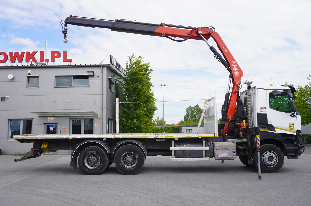 RENAULT K380 6x4 / FASSI F175 crane 7.85 t / 120 thousand km! - Sal/ Açık kasa kamyon, Vinçli kamyon: fotoğraf 5 RENAULT K380 6x4 / FASSI F175 crane 7.85 t / 120 thousand km! - Sal/ Açık kasa kamyon, Vinçli kamyon: fotoğraf 5