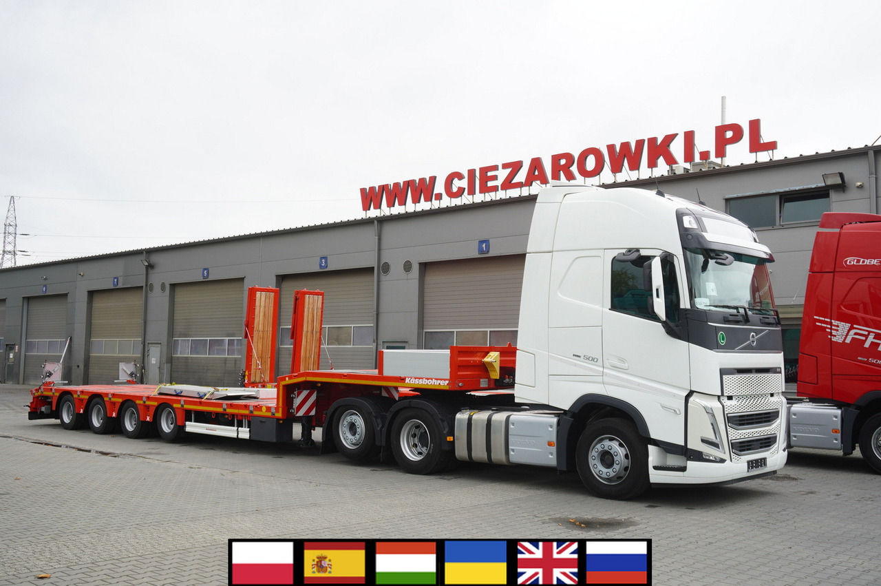 VOLVO FH 500 6 × 2 Globetrotter XL / 2023 / 114 thousand km / Brand-new low-loader Kässbohrer LB3E semi-trailer - Araba taşıyıcı kamyon: fotoğraf 1 VOLVO FH 500 6 × 2 Globetrotter XL / 2023 / 114 thousand km / Brand-new low-loader Kässbohrer LB3E semi-trailer - Araba taşıyıcı kamyon: fotoğraf 1