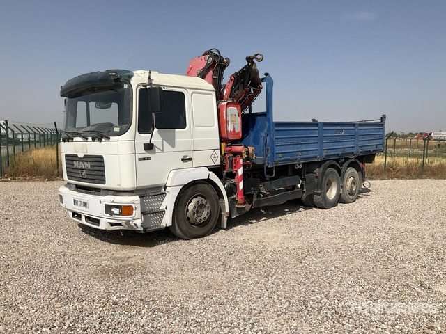 1999 MAN 26.414 FNLL Fassi F260XP Articulated Boom on Flatbed Truck with Crane - Sap parçalama makinesi: fotoğraf 2 1999 MAN 26.414 FNLL Fassi F260XP Articulated Boom on Flatbed Truck with Crane - Sap parçalama makinesi: fotoğraf 2