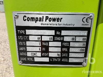 COMPAL VG-R30 41 kVA (Unused) - Elektrikli jeneratör: fotoğraf 5 COMPAL VG-R30 41 kVA (Unused) - Elektrikli jeneratör: fotoğraf 5