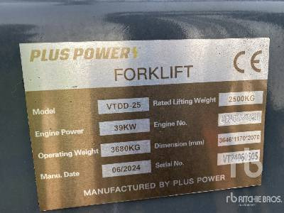 PLUS POWER VTDD-25 2500 kg (Unused) - Forklift: fotoğraf 5 PLUS POWER VTDD-25 2500 kg (Unused) - Forklift: fotoğraf 5
