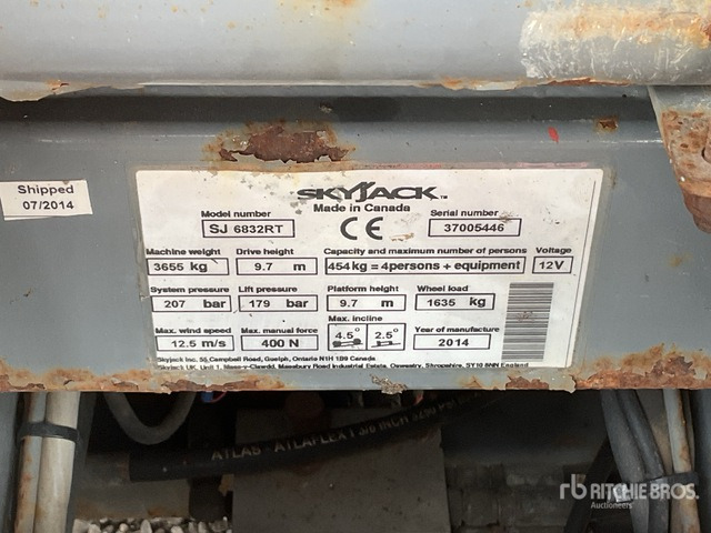 2014 Skyjack SJ6832 RT 4x4 Diesel Scissor Lift - Makasli platform: fotoğraf 1 2014 Skyjack SJ6832 RT 4x4 Diesel Scissor Lift - Makasli platform: fotoğraf 1