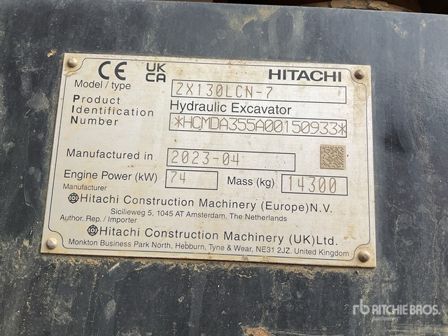 2023 Hitachi ZX130LCN-7 Tracked Excavator - Paletli ekskavatör: fotoğraf 2 2023 Hitachi ZX130LCN-7 Tracked Excavator - Paletli ekskavatör: fotoğraf 2