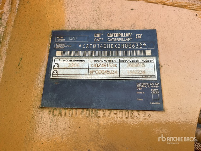 2008 Cat 140H - Greyder: fotoğraf 3 2008 Cat 140H - Greyder: fotoğraf 3