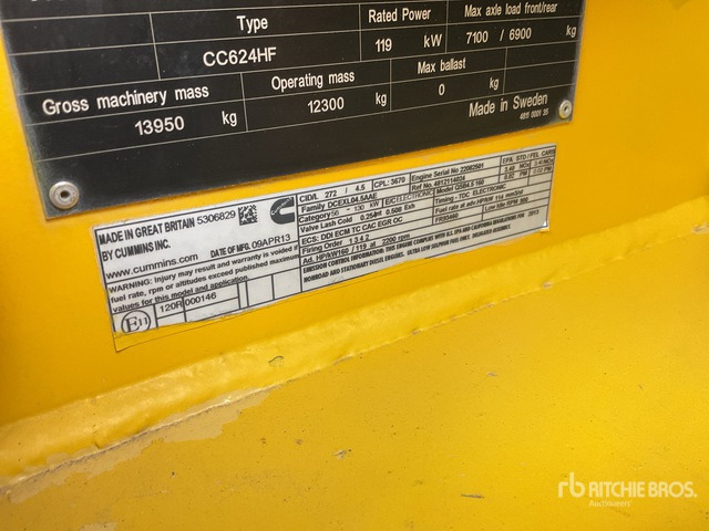 2013 Dynapac CC624HF Double Drum Roller - Yol silindiri: fotoğraf 3 2013 Dynapac CC624HF Double Drum Roller - Yol silindiri: fotoğraf 3