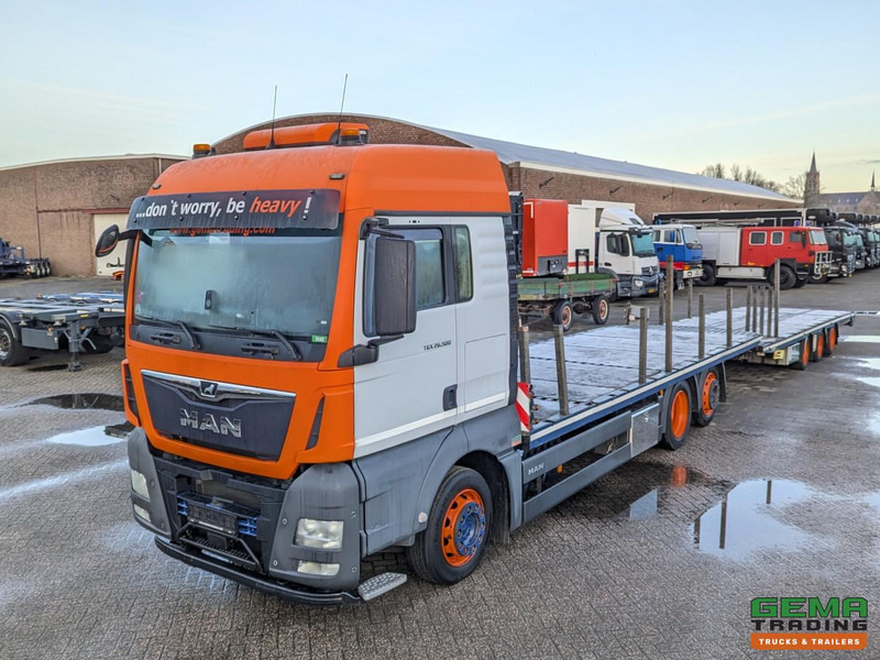 MAN TGX 26.500 6x2/4 LL Euro6 - Retarder + Recker FZ3 3-Assige Aanhanger - Uitschuifbaar - Araba taşıyıcı kamyon: fotoğraf 1 MAN TGX 26.500 6x2/4 LL Euro6 - Retarder + Recker FZ3 3-Assige Aanhanger - Uitschuifbaar - Araba taşıyıcı kamyon: fotoğraf 1