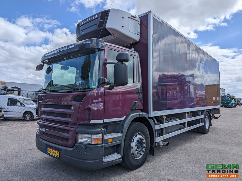 Scania P230 4x2 Dagcab Euro5 - Koel-VriesBak 7.5m + Carrier Supra 950MT + Laadklep 2000kg - Refrijeratör kamyon: fotoğraf 1 Scania P230 4x2 Dagcab Euro5 - Koel-VriesBak 7.5m + Carrier Supra 950MT + Laadklep 2000kg - Refrijeratör kamyon: fotoğraf 1