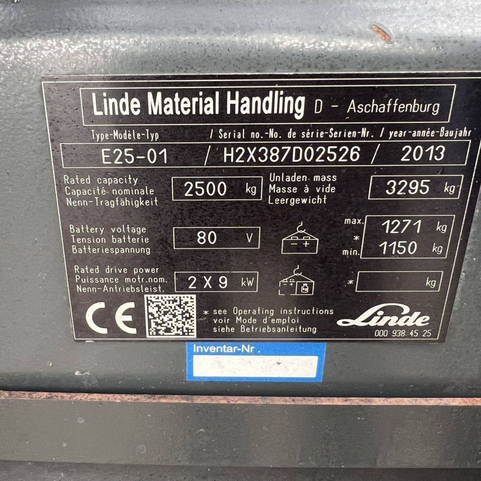 Elektrikli forklift Linde E25 (387): fotoğraf 19