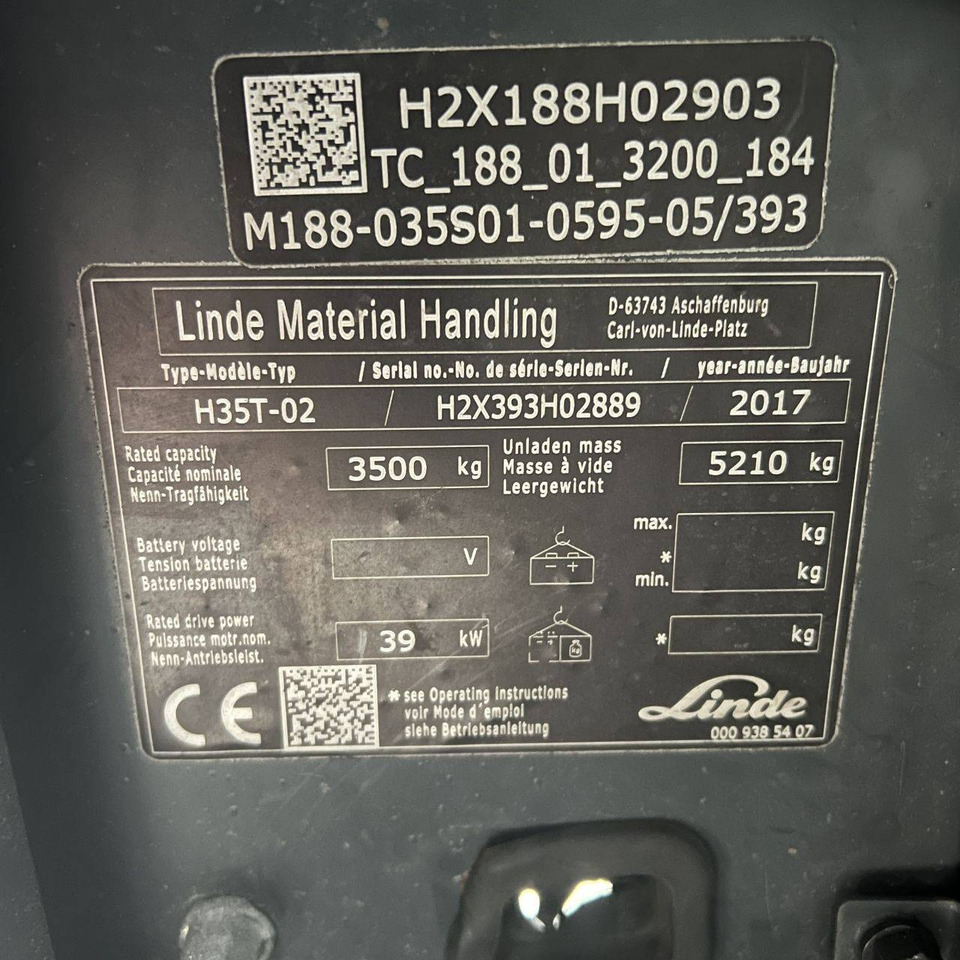LPG forklift Linde H35T-02 (393) EVO: fotoğraf 19